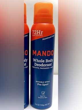 Mando Whole Body Deodorant Spray for Men  Aluminum Free NEW